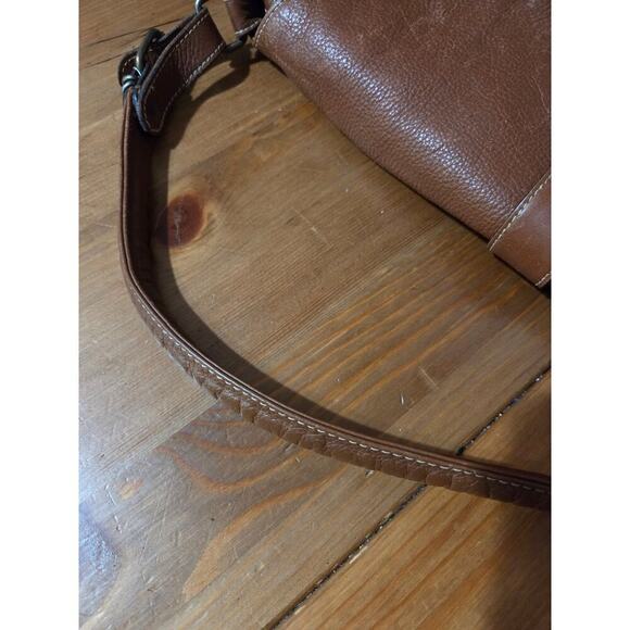 Vintage Carla Marci Made In Italy Genuine Leather Woven Shoulder Bag Large - Picture 10 of 11